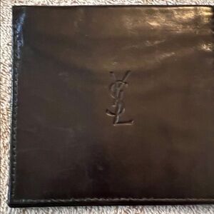 Yves Saint Laurent Dark Leather Card Holder